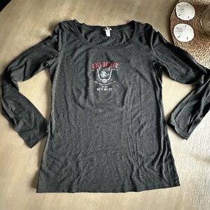 Next level apparel Gray Long Sleeve Women's Top Medium